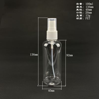 Draagbare Fles van de de Nevelcontainer van de make-up100ml de Subverpakking